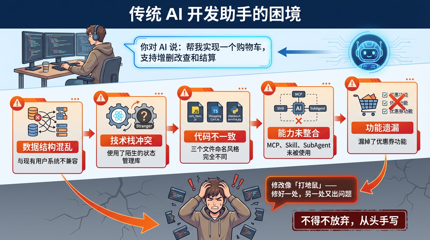 AI开发痛点场景图