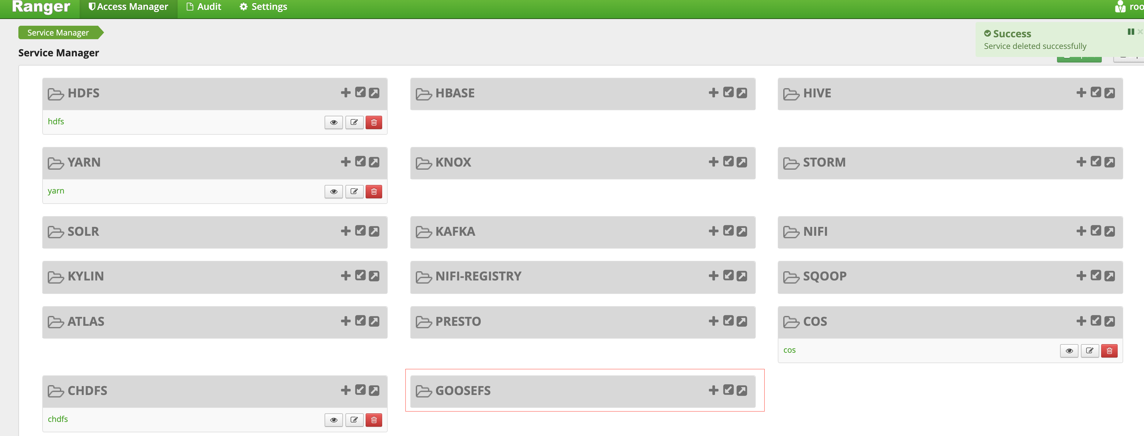service definition directory of ranger