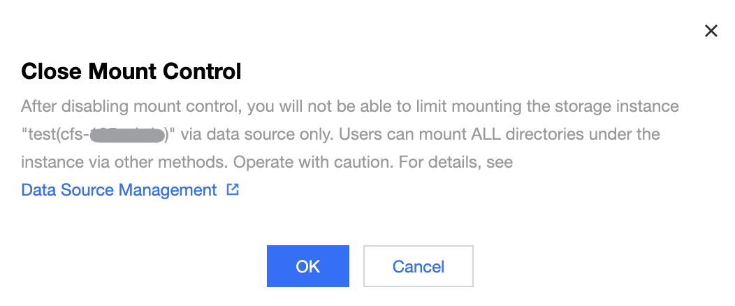Disable mount control