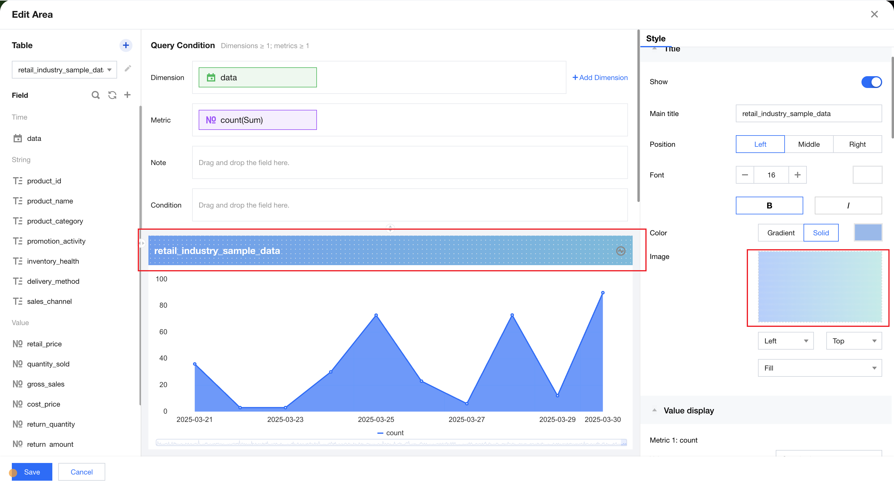 Title background effect