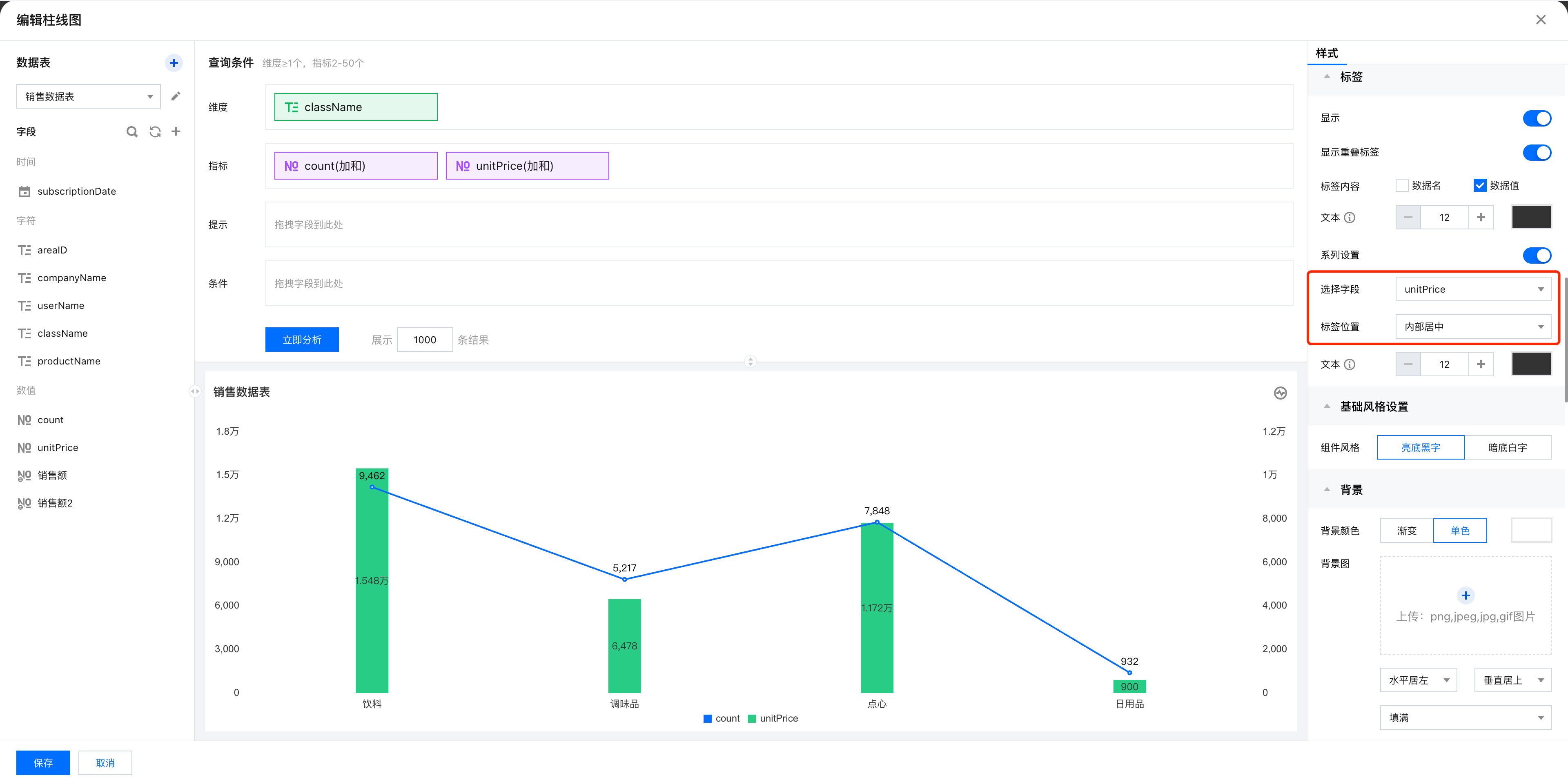 系列设置示意图