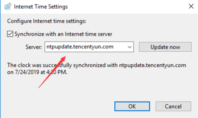 Internet時刻設定