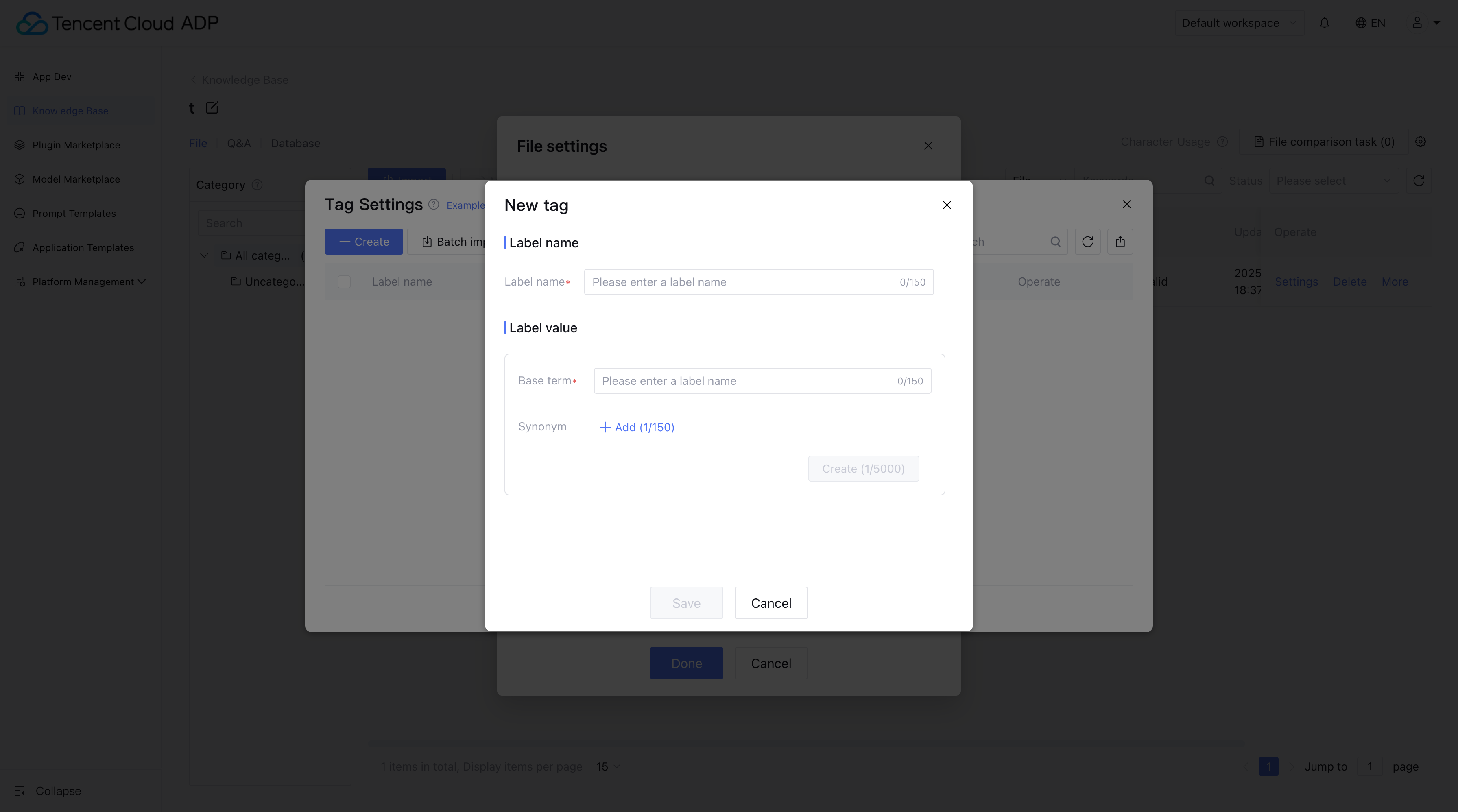 Knowledge Base Settings Overview