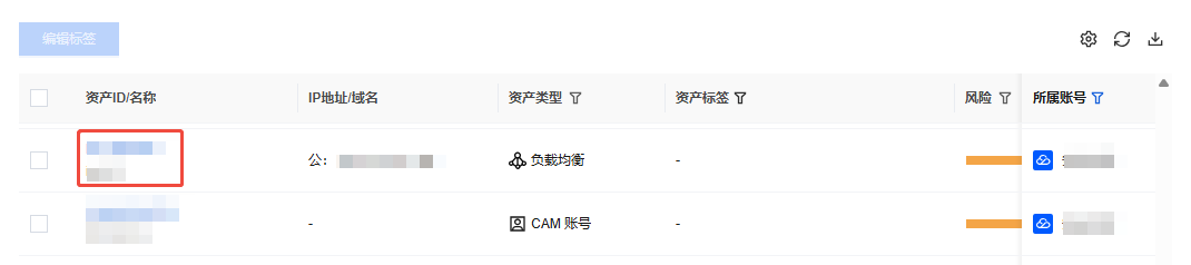 资产列表