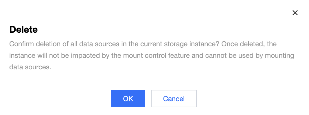 Delete storage instance