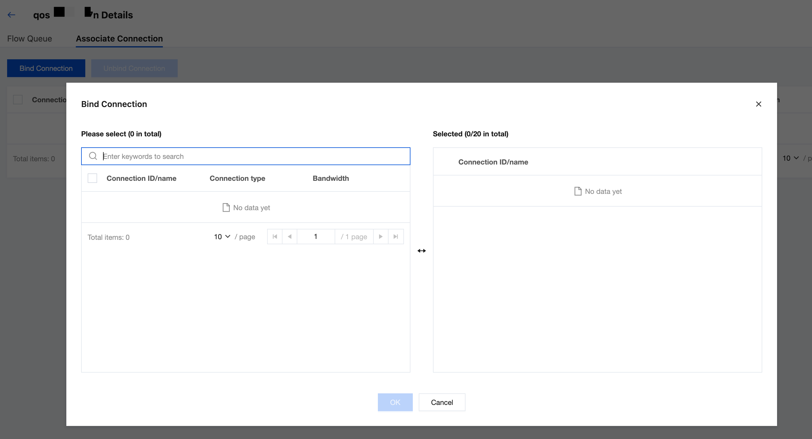 Bind QoS to Direct Connect.