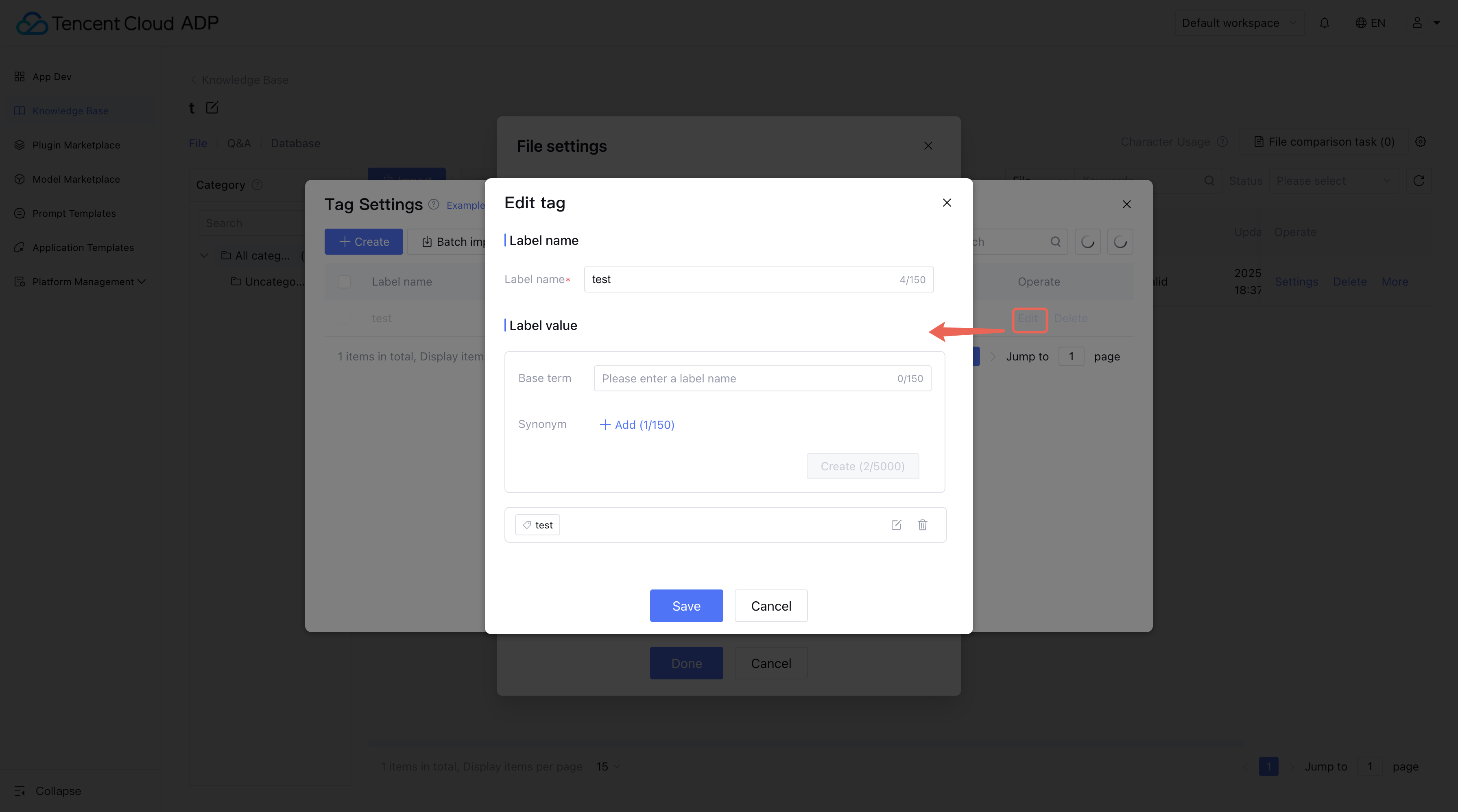 Knowledge Base Settings Overview