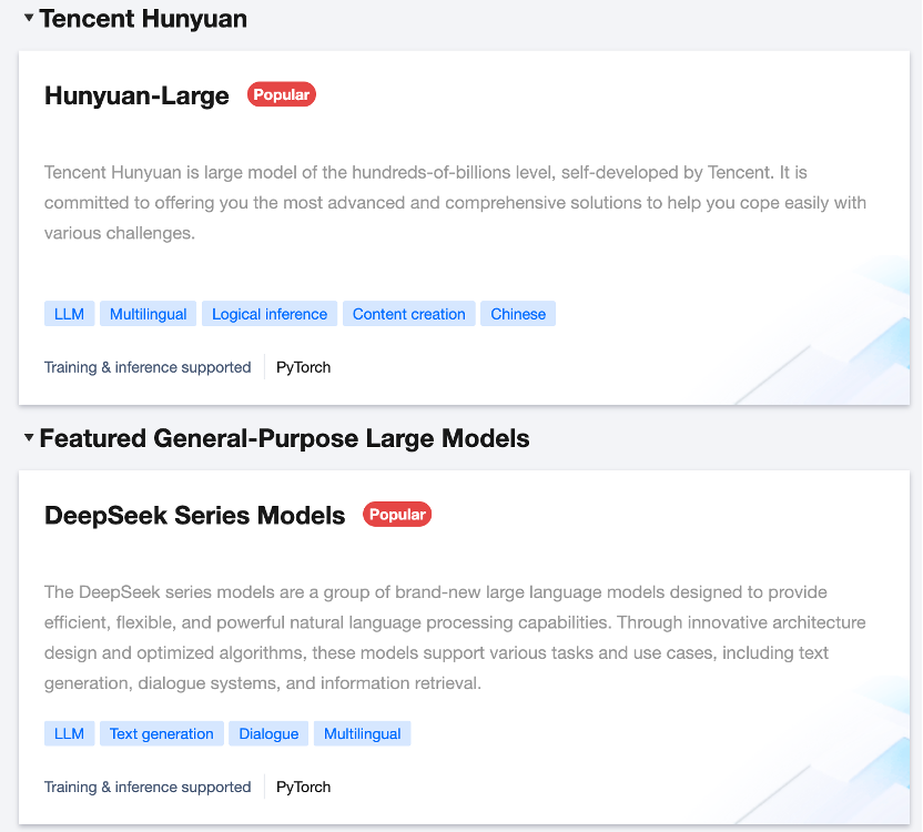 Model Hub - Model Card Page